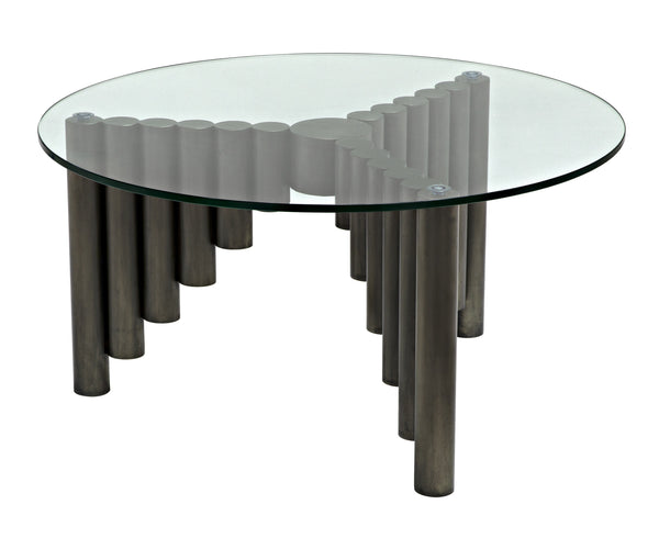 Organum Coffee Table, Gun Metal Finish
