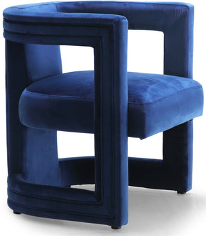 Doreen Accent Chair In Navy Velvet