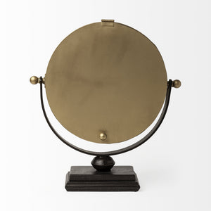 Houston Gold Metal Half Moon Base Table Clock