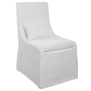 Coley White Armless Chair