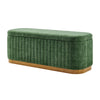Clinton Chenille Storage Bench, Seneca Green
