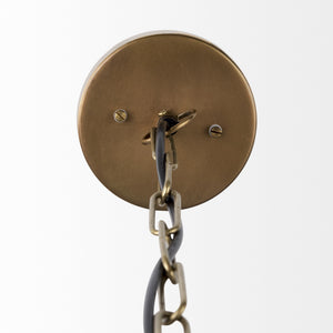 Leighton I 15x20 Gold Toned Metal Spherical Pendant Light