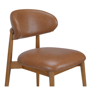 Moe's Ellie Dining Chair Brown Leather