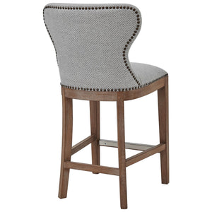 Dorsey Fabric Counter Stool Drift Wood Legs In Cardiff Gray 