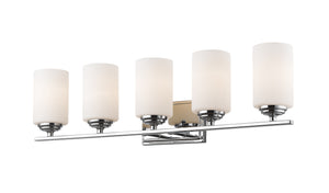 Bordeaux 5 Light Vanity  in Chrome Finish
