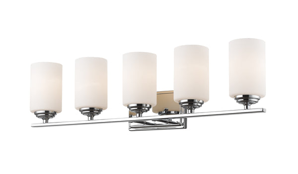Bordeaux 5 Light Vanity  in Chrome Finish
