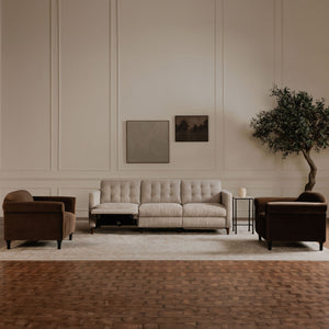 Moe's Bridgers Power Recliner Sofa in Warm Grey
