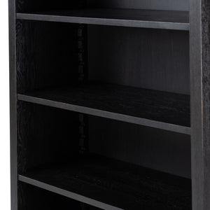 Admont Bookcase In Worn Black Veneer