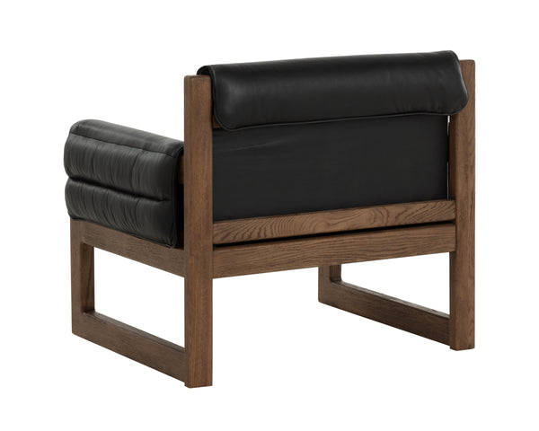 FERGUSON LOUNGE CHAIR - VINTAGE BLACK NIGHT LEATHER
