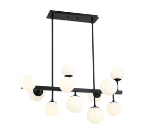 Midnetic 11 Light Island/Billiard in Matte Black Finish