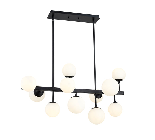 Midnetic 11 Light Island/Billiard in Matte Black Finish