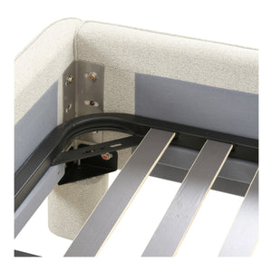 Ichigo King Bed in Light Grey Upholstered