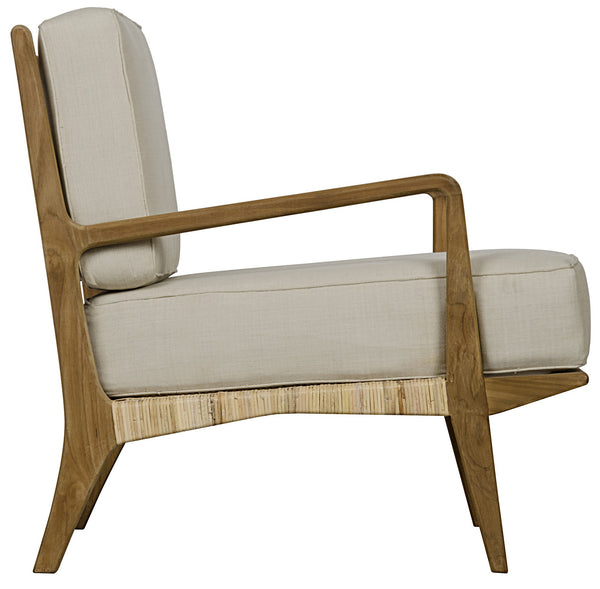 Allister Chair, Teak and Rattan