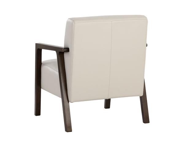 NEYMAR LOUNGE CHAIR - LINEA LIGHT GREY LEATHER