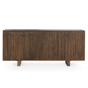 Roya Solid Wood 4Dr Cabinet - Toasted Brown