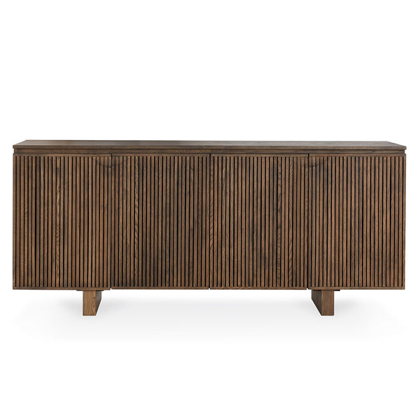 Roya Solid Wood 4Dr Cabinet - Toasted Brown