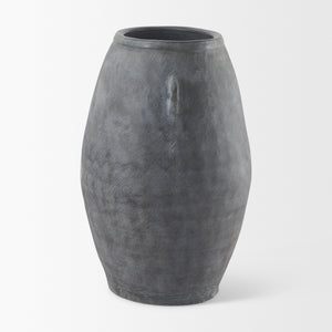 Zuma 27.2L x 20.5W x 31.9H Dark Gray Ceramic Floor Vase