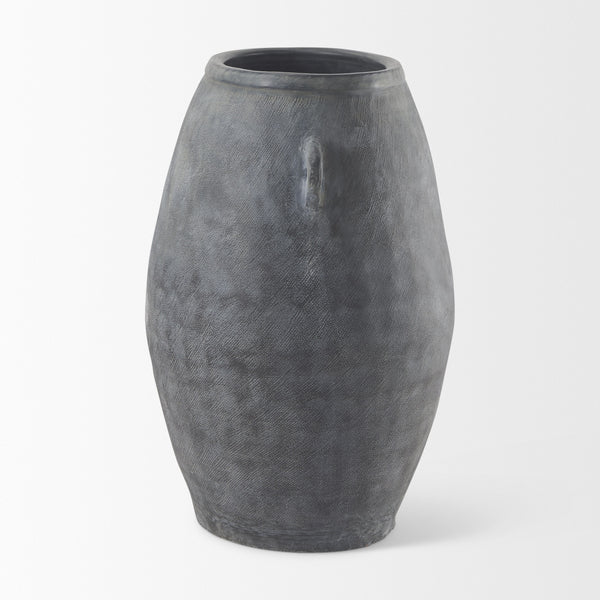 Zuma 27.2L x 20.5W x 31.9H Dark Gray Ceramic Floor Vase