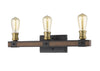 Kirkland 3 Light Vanity in Rustic Mahogany Finish