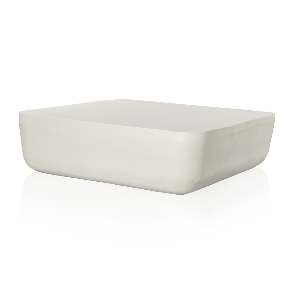Basil Outdoor Square Coffee Table In 48 In Wht