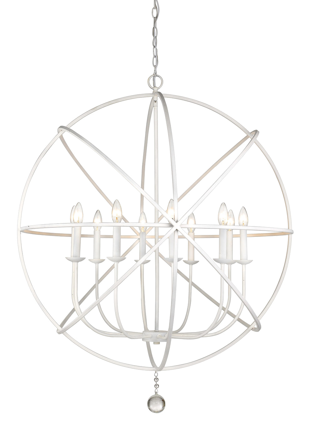 Tull 10 Light Chandelier in Matte White Finish