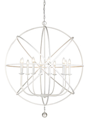 Tull 10 Light Chandelier in Matte White Finish