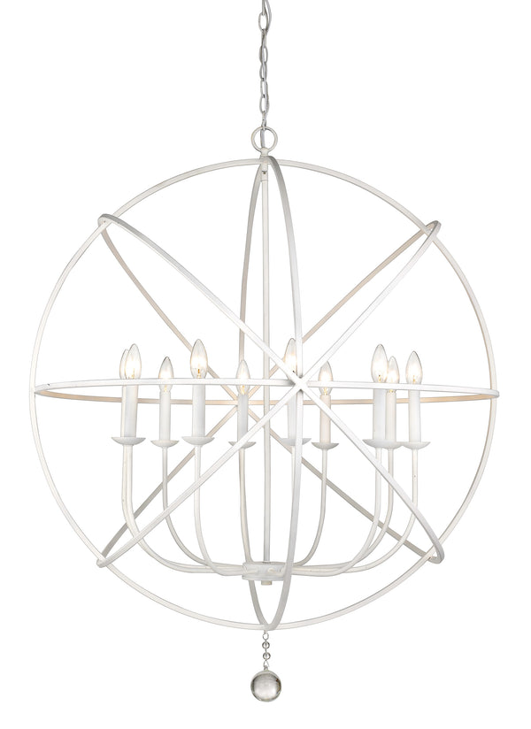 Tull 10 Light Chandelier in Matte White Finish