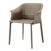 Callie Recycled Leather Dining Arm Chair, Light Mocha