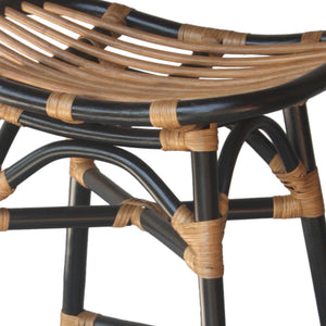 Damara Rattan Counter Stool In Black 