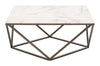 Tintern Coffee Table White & Antique Brass