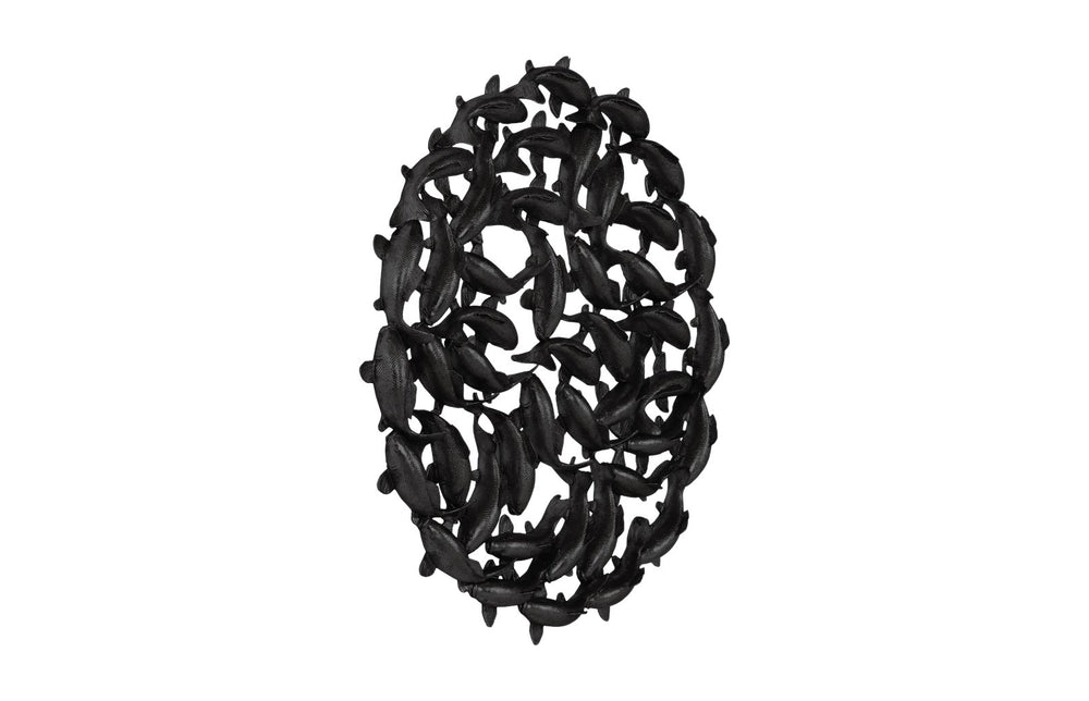 Koi Wall Art, Matte Black