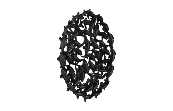 Koi Wall Art, Matte Black