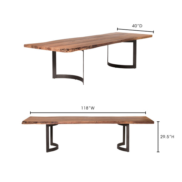 Moe's Bent Large Acacia Dining Table