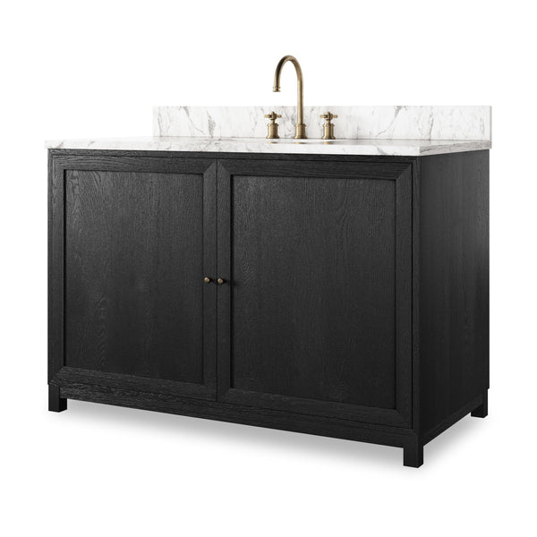 Millie Single Wide Vanity - Satin Drifted Black Veneer