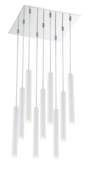 Forest 9 Light Island/Billiard in Chrome Finish