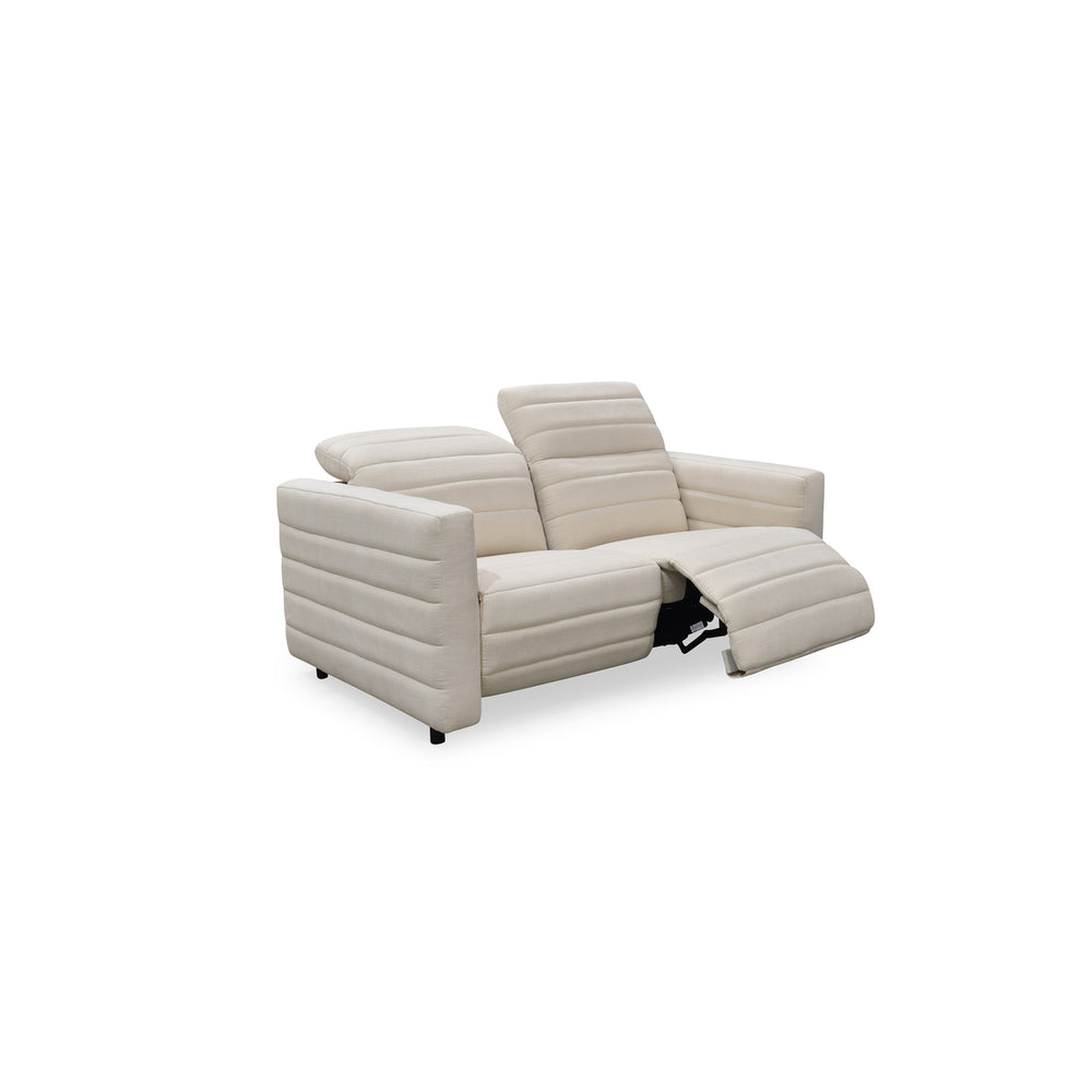 Moe's Juno Power Recliner Sofa in Off White Chenille