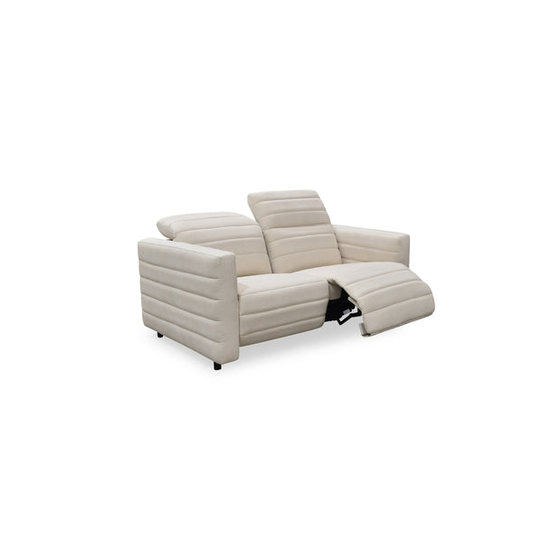 Moe's Juno Power Recliner Sofa in Off White Chenille