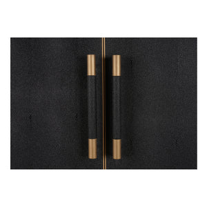 Mako Bar Cabinet with Brass Accents