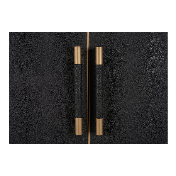 Mako Bar Cabinet with Brass Accents