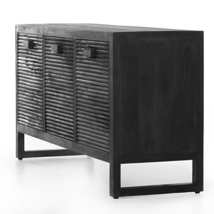 Lorne Media Console In Dark Reeded Totem