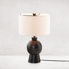 Kelita Table Lamp In Textured Black Aluminum