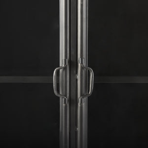 Poppy II 73.8" H Black Metal With Glass Door Display Cabinet