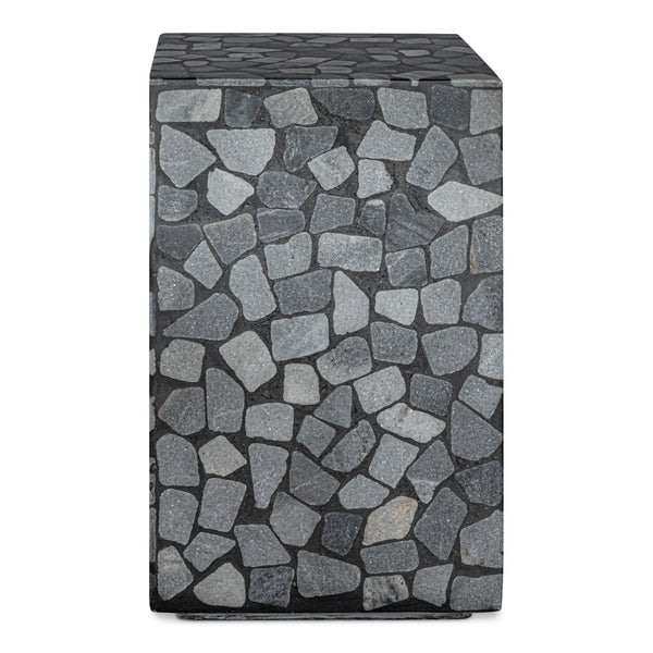 Moe's Kiri Outdoor Side Table in Black Marble