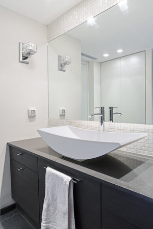 Rubicon 1 Light Wall Sconce in Chrome Finish