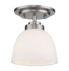 Ashton  1 Light Flush Mount in Brushed Nickel Finish