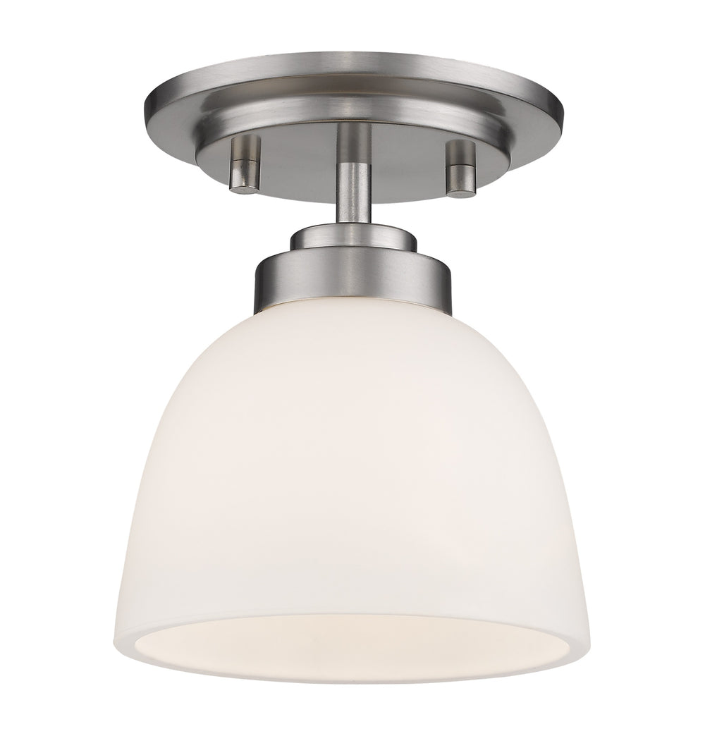 Ashton  1 Light Flush Mount in Brushed Nickel Finish