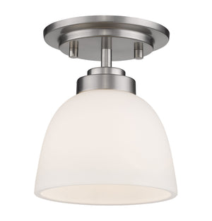 Ashton  1 Light Flush Mount in Brushed Nickel Finish