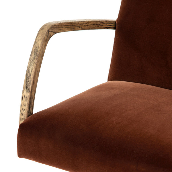BRYSON Traditional DESK CHAIR-BURNT AUBURN