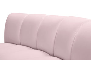 Lynda 2pc. Modular Sectional In Pink Velvet