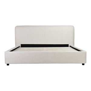 Moe's Samara Queen Bed Linen Upholstered